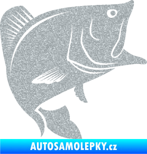 Samolepka Ryba 009 pravá Ultra Metalic stříbrná metalíza
