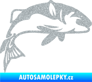 Samolepka Ryba 010 pravá Ultra Metalic stříbrná metalíza