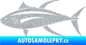 Samolepka Ryba 013 levá tuňák Ultra Metalic stříbrná metalíza