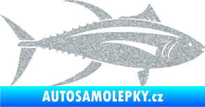 Samolepka Ryba 013 pravá tuňák Ultra Metalic stříbrná metalíza