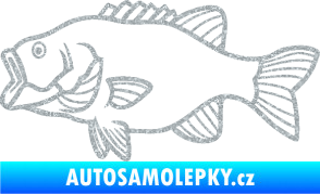 Samolepka Ryba 015 levá Ultra Metalic stříbrná metalíza