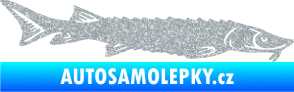 Samolepka Ryba 020 pravá jeseter Ultra Metalic stříbrná metalíza