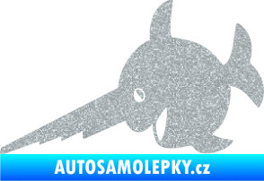 Samolepka Ryba 023 piloun levá Ultra Metalic stříbrná metalíza