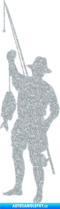 Samolepka Rybář 012 levá Ultra Metalic stříbrná metalíza