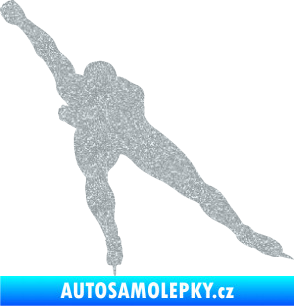Samolepka Rychlobruslení levá Ultra Metalic stříbrná metalíza