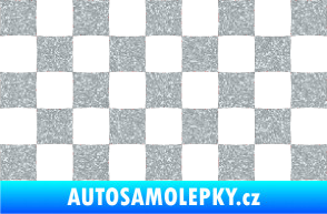 Samolepka Šachovnice 002 Ultra Metalic stříbrná metalíza