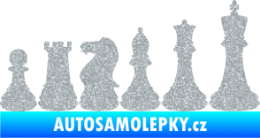 Samolepka Šachy 001 pravá Ultra Metalic stříbrná metalíza