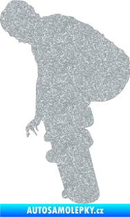 Samolepka Skateboard 003 levá Ultra Metalic stříbrná metalíza