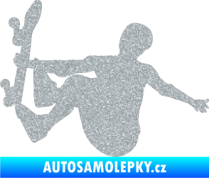 Samolepka Skateboard 008 levá Ultra Metalic stříbrná metalíza