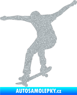 Samolepka Skateboard 011 levá Ultra Metalic stříbrná metalíza