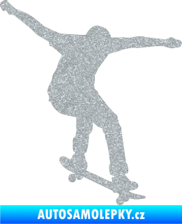 Samolepka Skateboard 011 pravá Ultra Metalic stříbrná metalíza