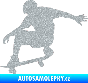 Samolepka Skateboard 012 levá Ultra Metalic stříbrná metalíza