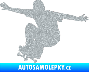 Samolepka Skateboard 014 levá Ultra Metalic stříbrná metalíza