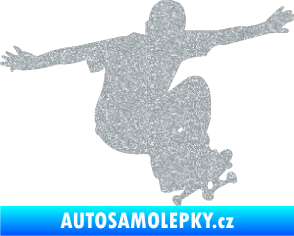 Samolepka Skateboard 014 pravá Ultra Metalic stříbrná metalíza