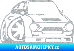 Samolepka Škoda 110r karikatura pravá Ultra Metalic stříbrná metalíza