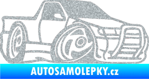 Samolepka Škoda Felicia korba karikatura pravá Ultra Metalic stříbrná metalíza