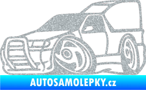 Samolepka Škoda Felicia pickup karikatura levá Ultra Metalic stříbrná metalíza