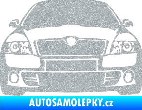 Samolepka Škoda Octavia 2 karikatura  Ultra Metalic stříbrná metalíza