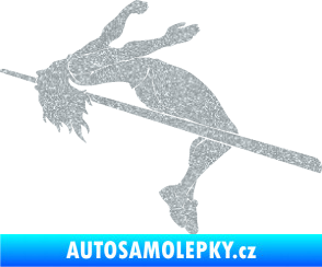Samolepka Skok do výšky 001 levá atletika Ultra Metalic stříbrná metalíza