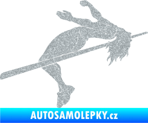 Samolepka Skok do výšky 001 pravá atletika Ultra Metalic stříbrná metalíza