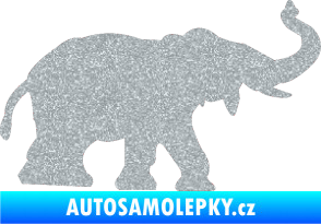 Samolepka Slon 021 pravá Ultra Metalic stříbrná metalíza