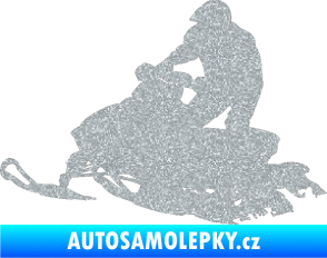 Samolepka Sněžný skútr 001 levá Ultra Metalic stříbrná metalíza