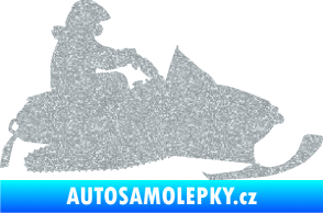 Samolepka Sněžný skútr 002 pravá Ultra Metalic stříbrná metalíza