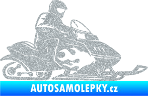 Samolepka Sněžný skútr pravá Ultra Metalic stříbrná metalíza