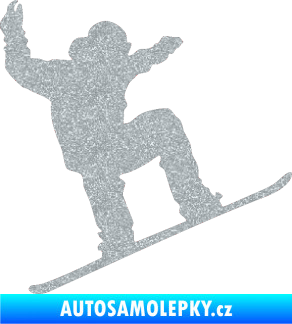 Samolepka Snowboard 003 pravá Ultra Metalic stříbrná metalíza