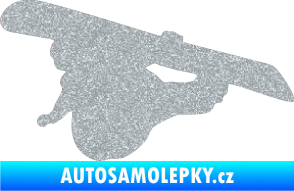 Samolepka Snowboard 007 levá Ultra Metalic stříbrná metalíza