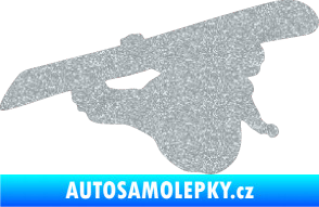 Samolepka Snowboard 007 pravá Ultra Metalic stříbrná metalíza