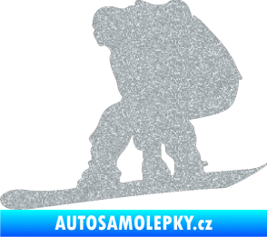 Samolepka Snowboard 010 levá Ultra Metalic stříbrná metalíza