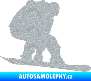 Samolepka Snowboard 010 pravá Ultra Metalic stříbrná metalíza