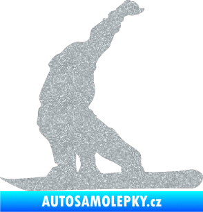Samolepka Snowboard 011 levá Ultra Metalic stříbrná metalíza