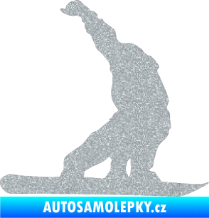 Samolepka Snowboard 011 pravá Ultra Metalic stříbrná metalíza