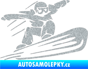 Samolepka Snowboard 014 pravá Ultra Metalic stříbrná metalíza