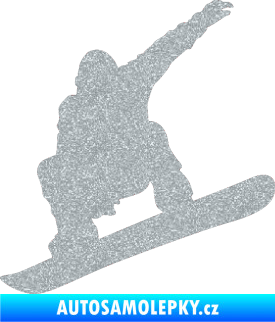 Samolepka Snowboard 021 levá Ultra Metalic stříbrná metalíza
