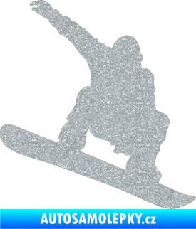 Samolepka Snowboard 021 pravá Ultra Metalic stříbrná metalíza