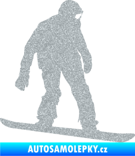 Samolepka Snowboard 027 pravá Ultra Metalic stříbrná metalíza