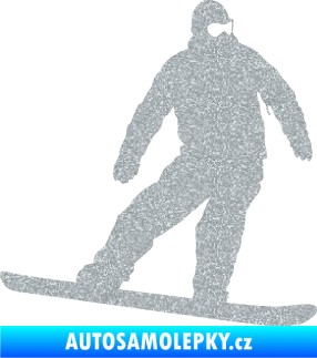 Samolepka Snowboard 034 pravá Ultra Metalic stříbrná metalíza