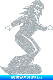Samolepka Snowboard 036 pravá Ultra Metalic stříbrná metalíza