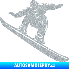 Samolepka Snowboard 038 levá Ultra Metalic stříbrná metalíza