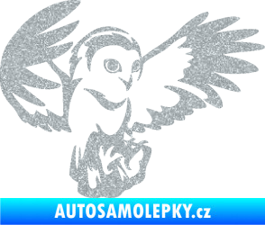 Samolepka Sova 006 pravá Ultra Metalic stříbrná metalíza