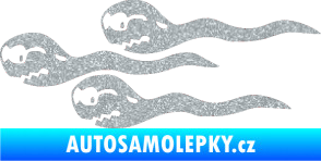 Samolepka Spermie levá Ultra Metalic stříbrná metalíza