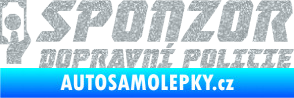 Samolepka Sponzor dopravní policie 004 Ultra Metalic stříbrná metalíza