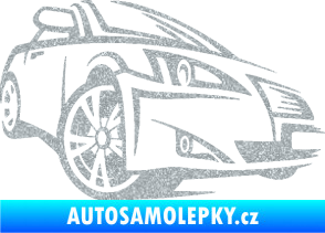 Samolepka Sportovní auto 001 pravá Ultra Metalic stříbrná metalíza