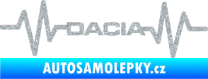 Samolepka Srdeční tep 044 levá Dacia Ultra Metalic stříbrná metalíza