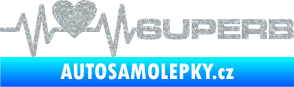 Samolepka Srdeční tep 072 pravá Superb Ultra Metalic stříbrná metalíza