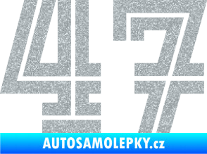 Samolepka Startovní číslo 47 typ 7 Ultra Metalic stříbrná metalíza