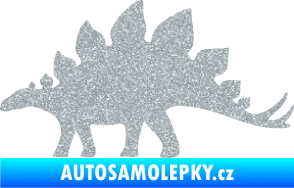 Samolepka Stegosaurus 001 levá Ultra Metalic stříbrná metalíza